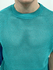 T-SHIRT TRAFORATA GIROCOLLO 011 COL.SMERALDO