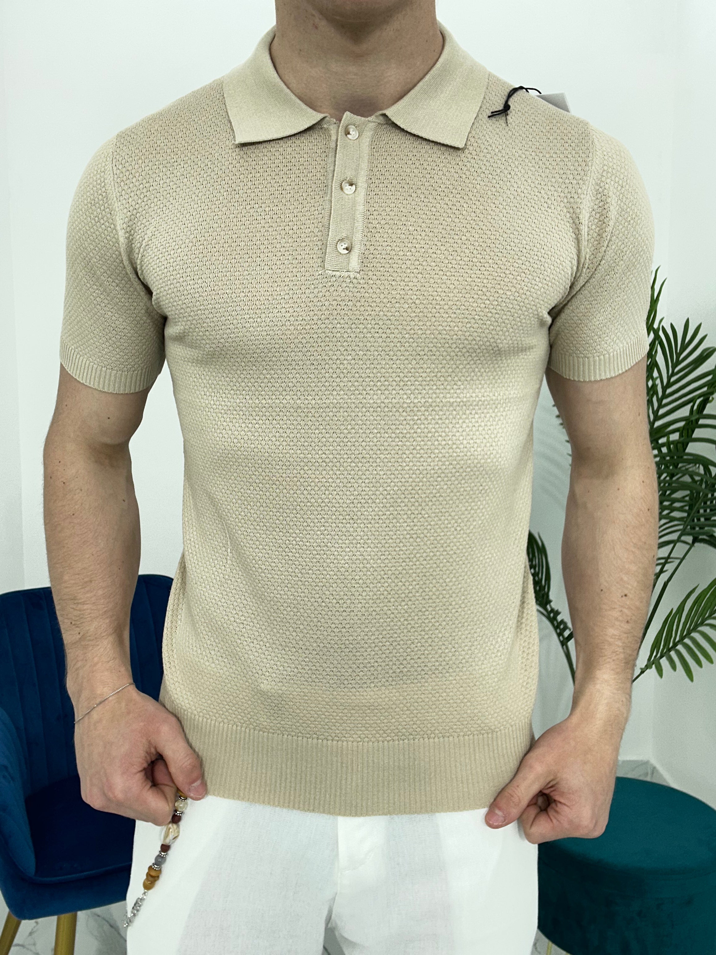 POLO SLIM MICROFANTASIA CHL9627 COL.BEIGE