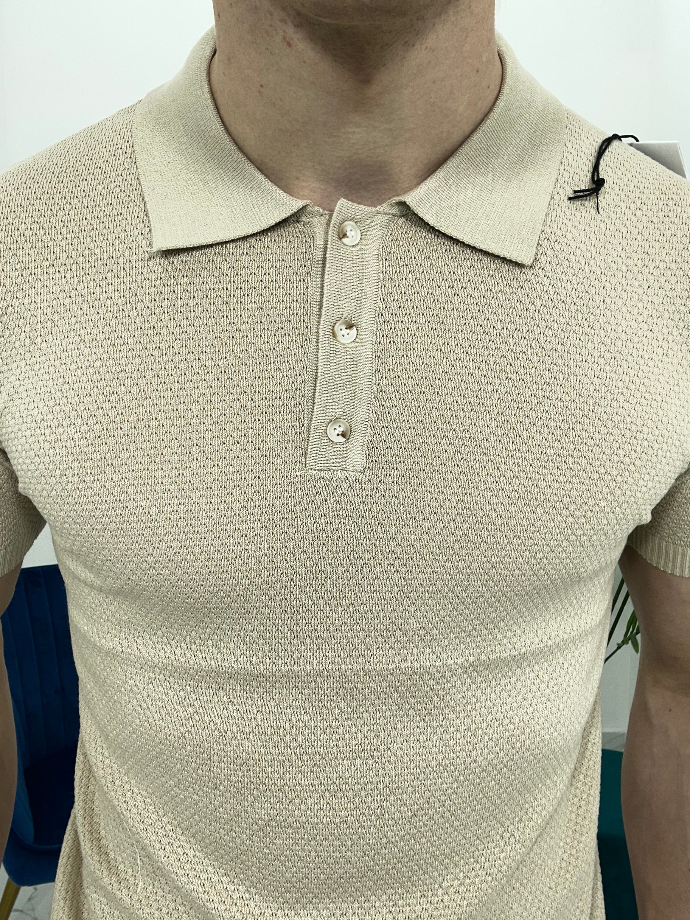 POLO SLIM MICROFANTASIA CHL9627 COL.BEIGE