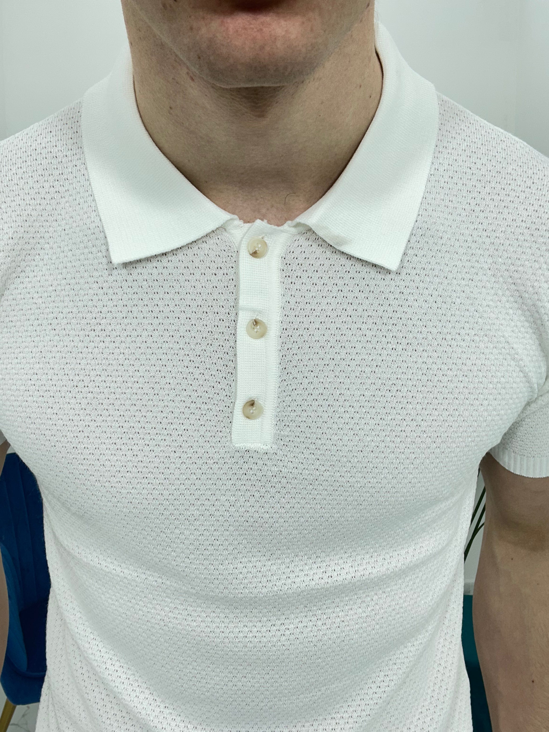 POLO SLIM MICROFANTASIA CHL9627 COL.BIANCO