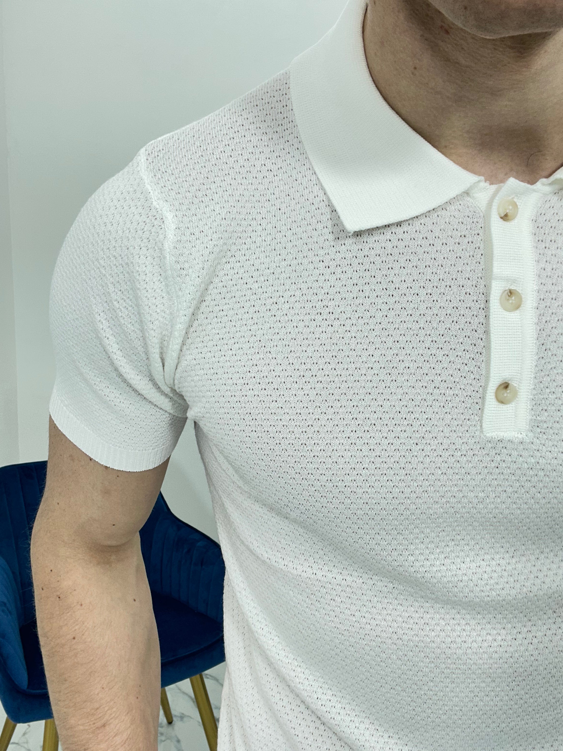 POLO SLIM MICROFANTASIA CHL9627 COL.BIANCO