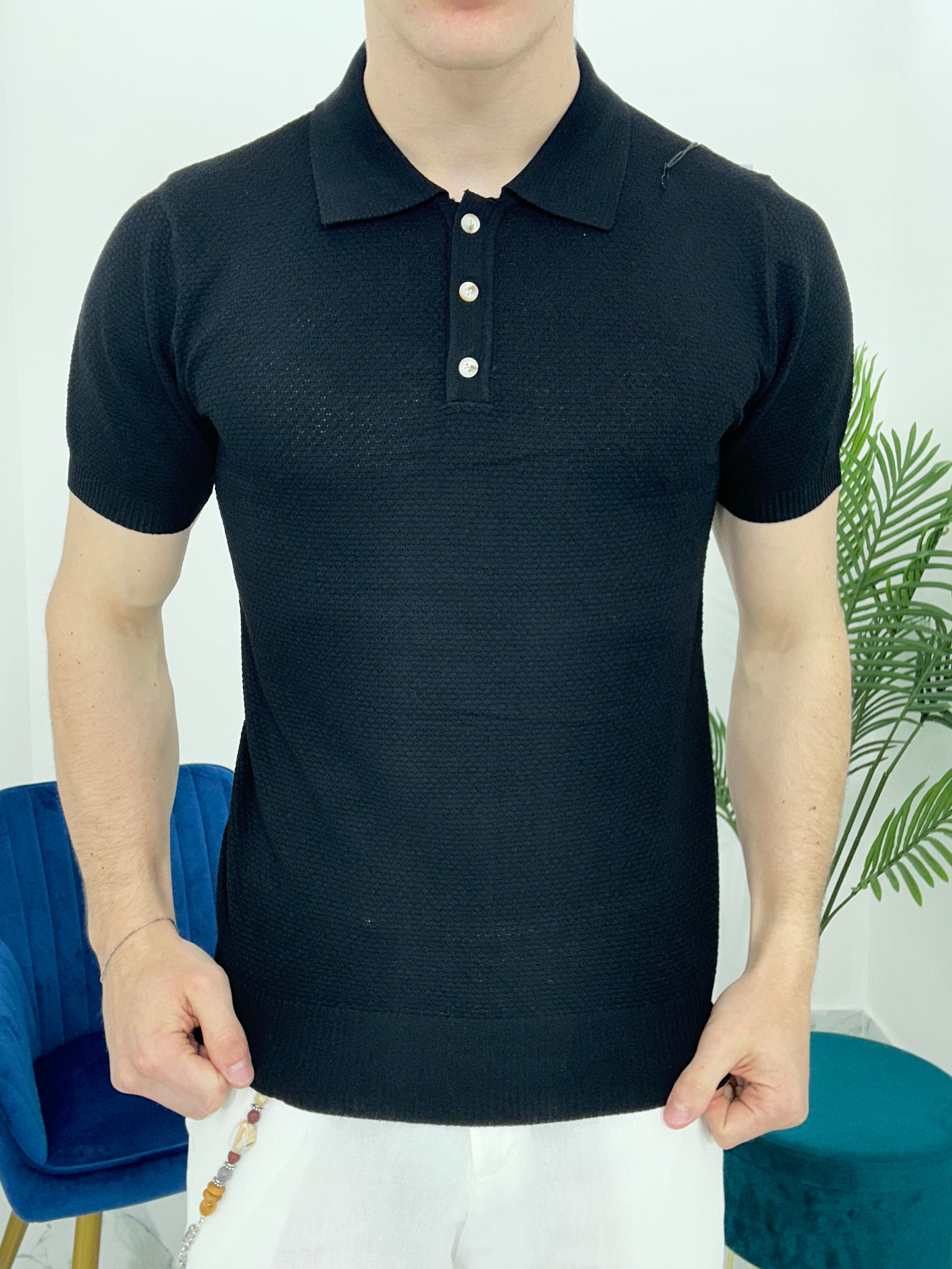 POLO SLIM MICROFANTASIA CHL9627 COL.NERO