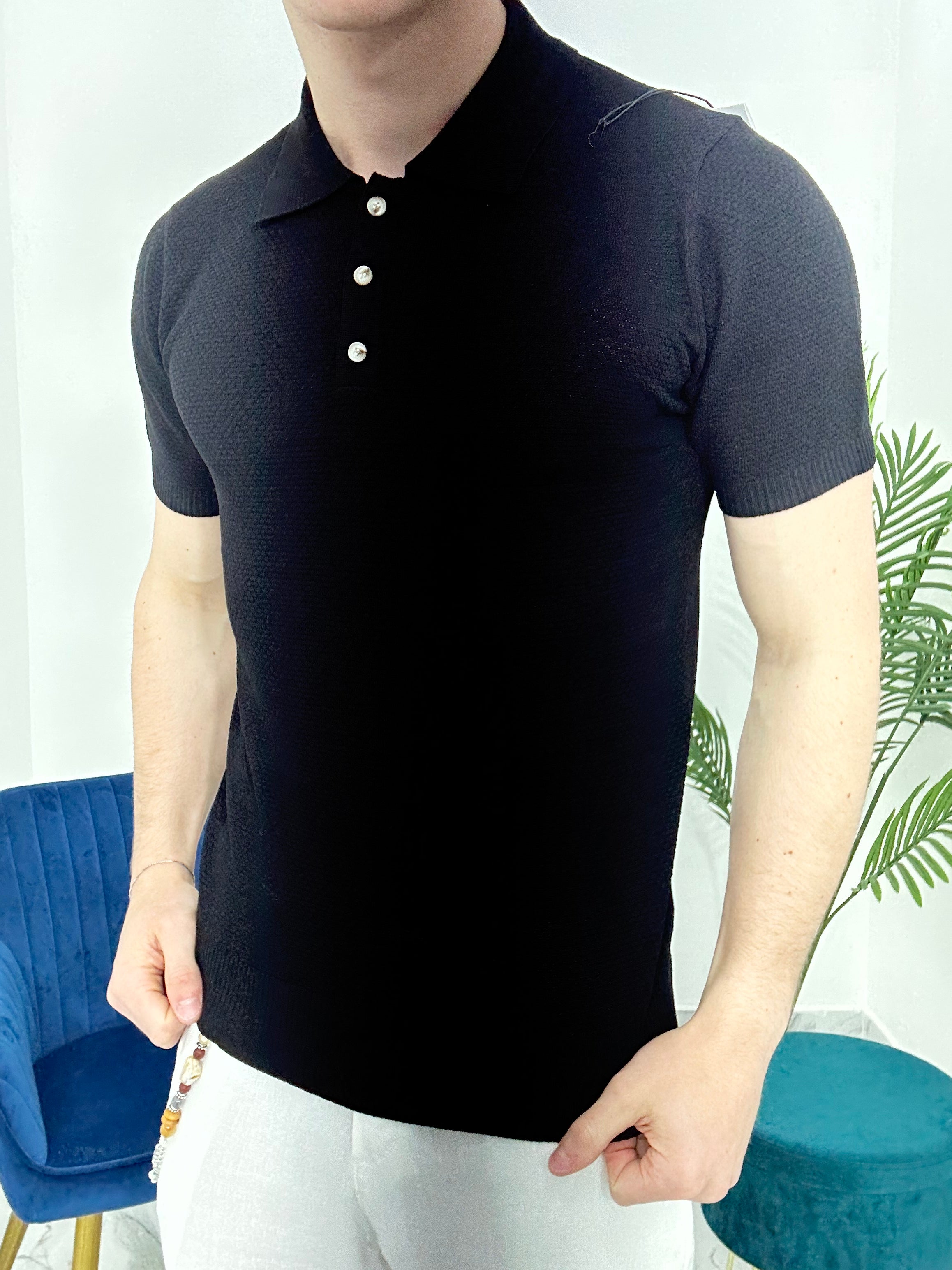 POLO SLIM MICROFANTASIA CHL9627 COL.NERO