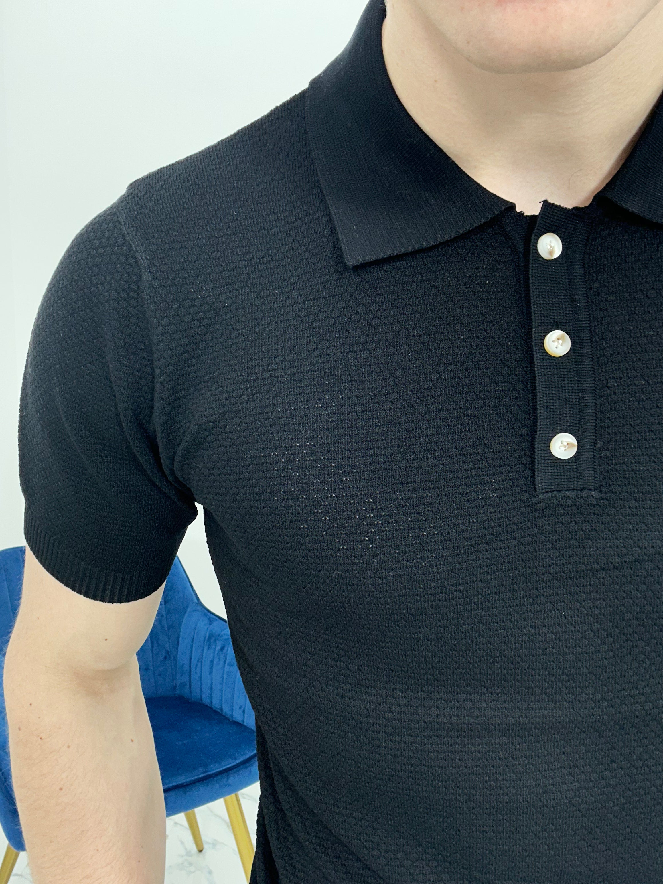 POLO SLIM MICROFANTASIA CHL9627 COL.NERO