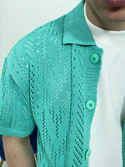 CARDIGAN TRAFORATO MU003- COL. SMERALDO