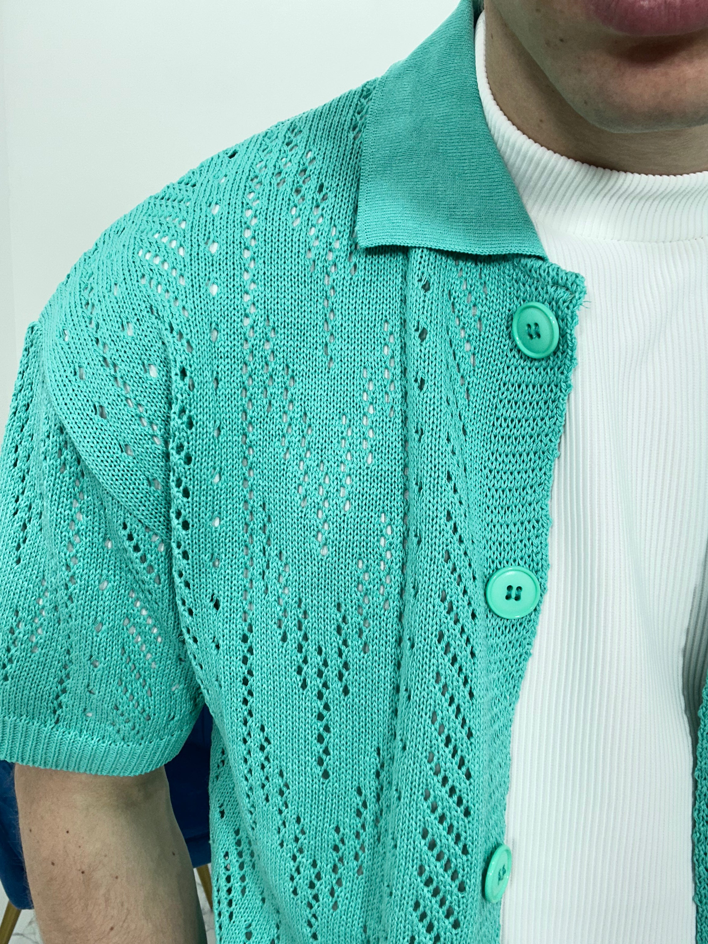 CARDIGAN TRAFORATO MU003- COL. SMERALDO