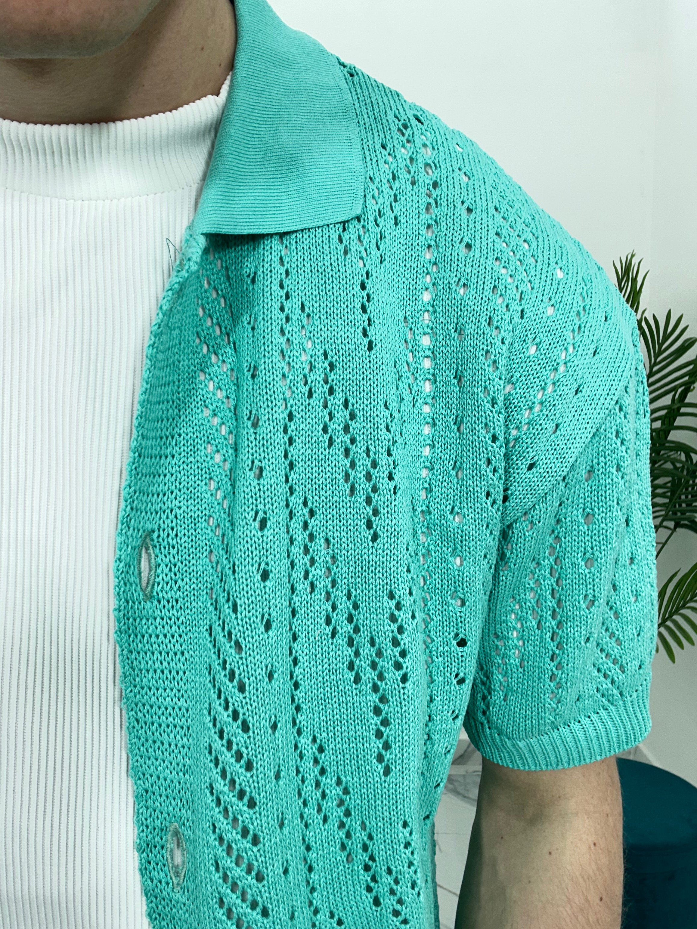 CARDIGAN TRAFORATO MU003- COL. SMERALDO