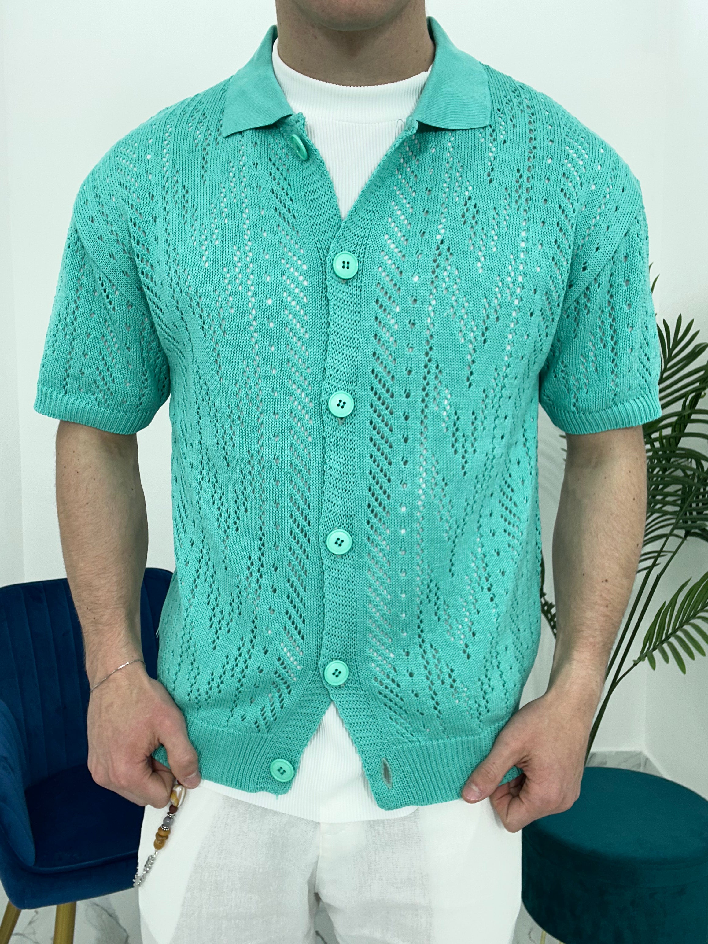 CARDIGAN TRAFORATO MU003- COL. SMERALDO