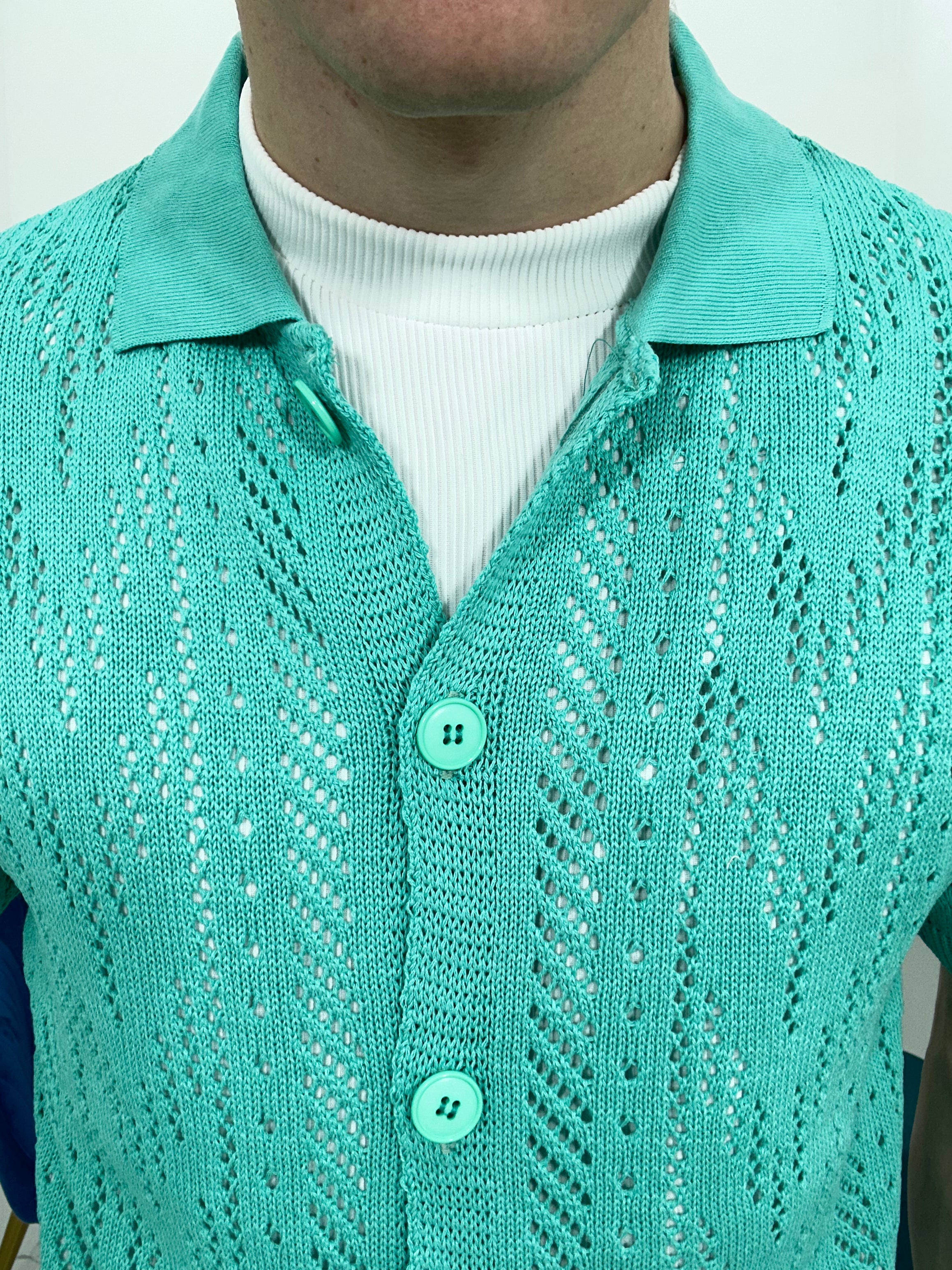 CARDIGAN TRAFORATO MU003- COL. SMERALDO