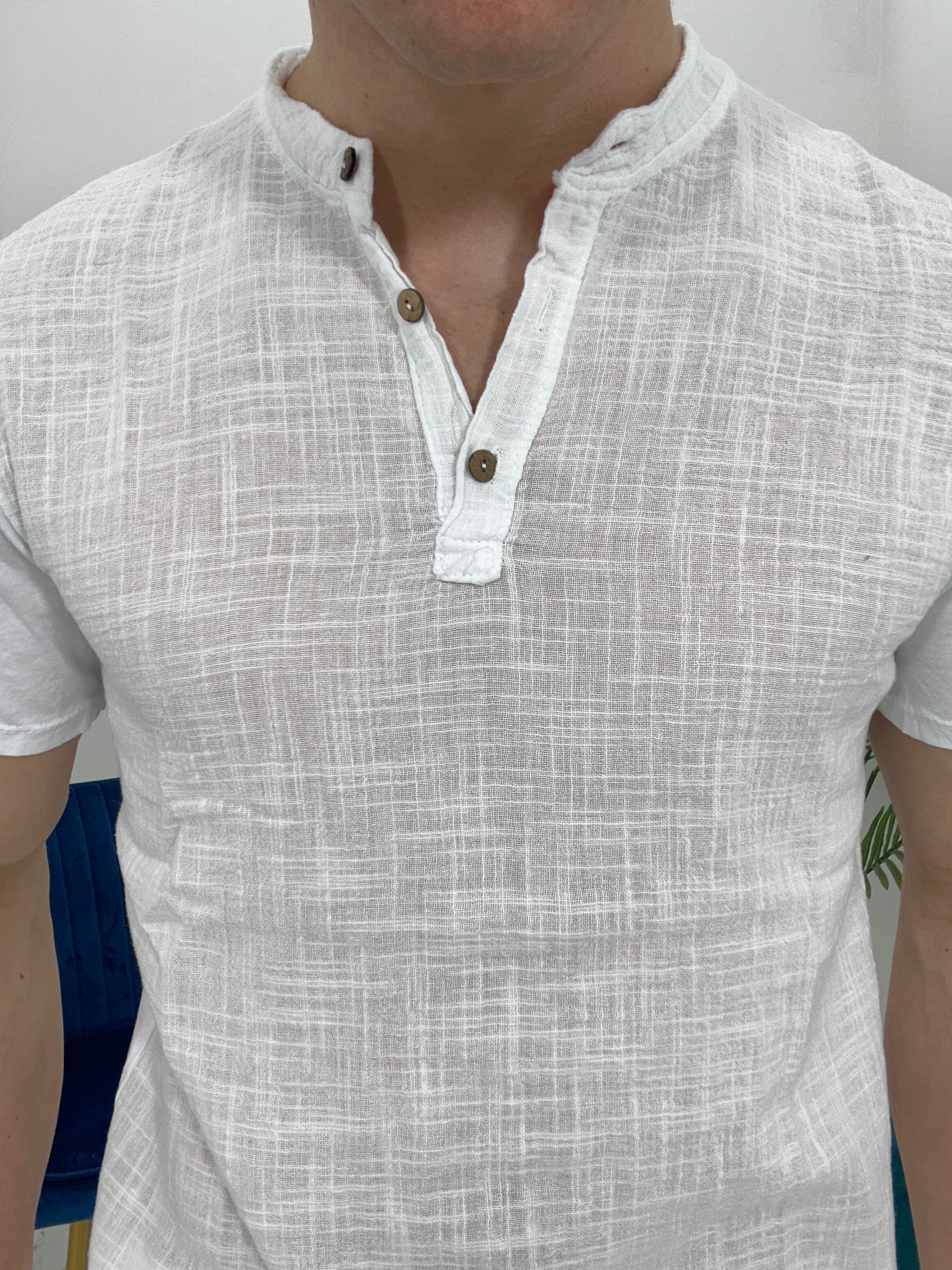 T-SHIRT IN LINO COL.BIANCO