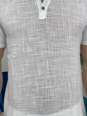 T-SHIRT IN LINO COL.BIANCO