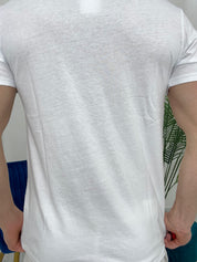 T-SHIRT IN LINO COL.BIANCO