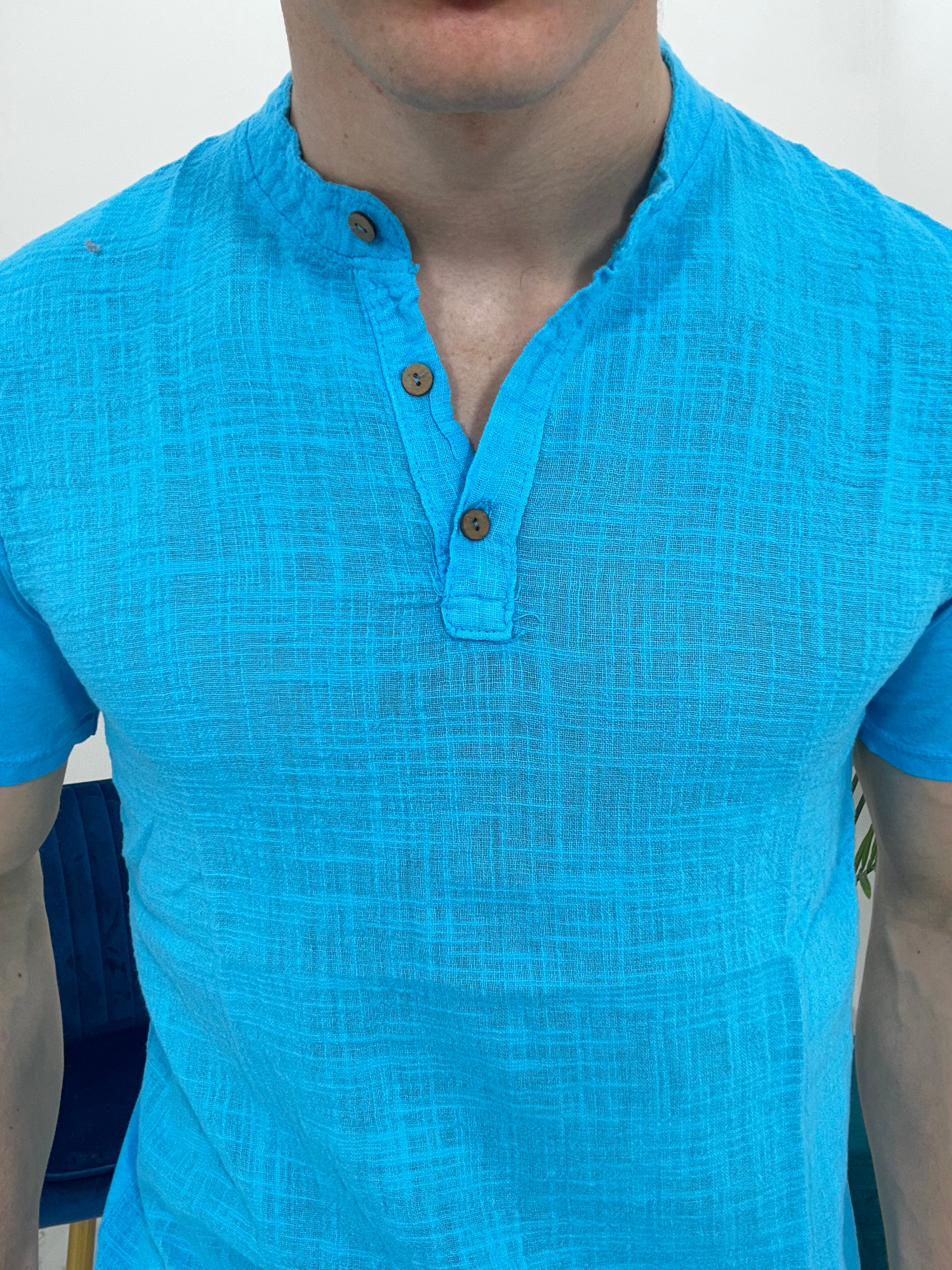 T-SHIRT IN LINO COL.OTTANIO