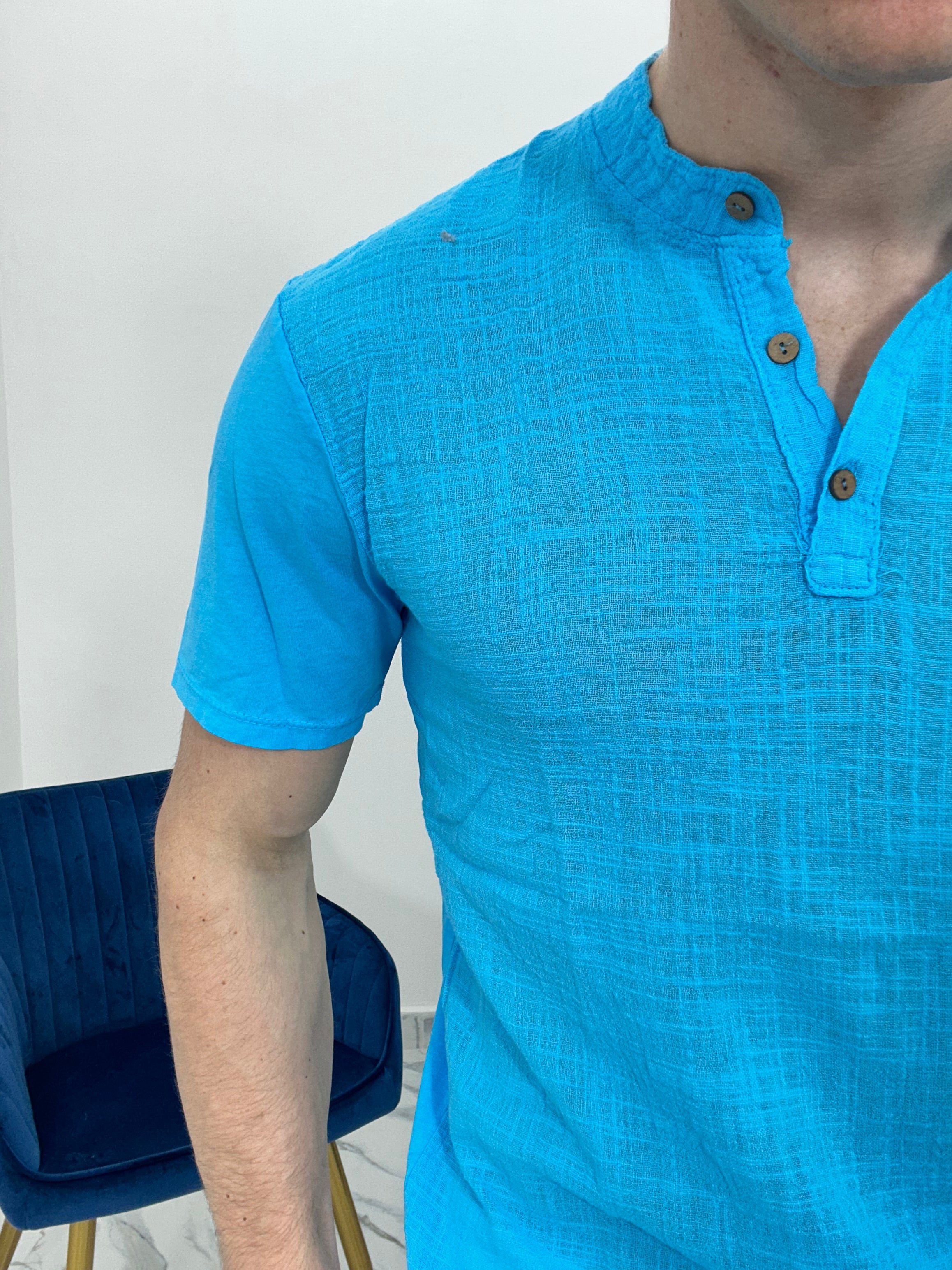 T-SHIRT IN LINO COL.OTTANIO