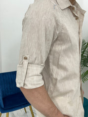 CAMICIA IN LINO TEXTURE col.BEIGE