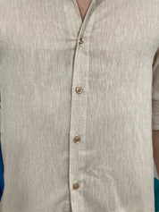 CAMICIA IN LINO TEXTURE col.BEIGE
