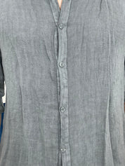 CAMICIA IN LINO COLLO COREANO 0895 col.GRIGIO