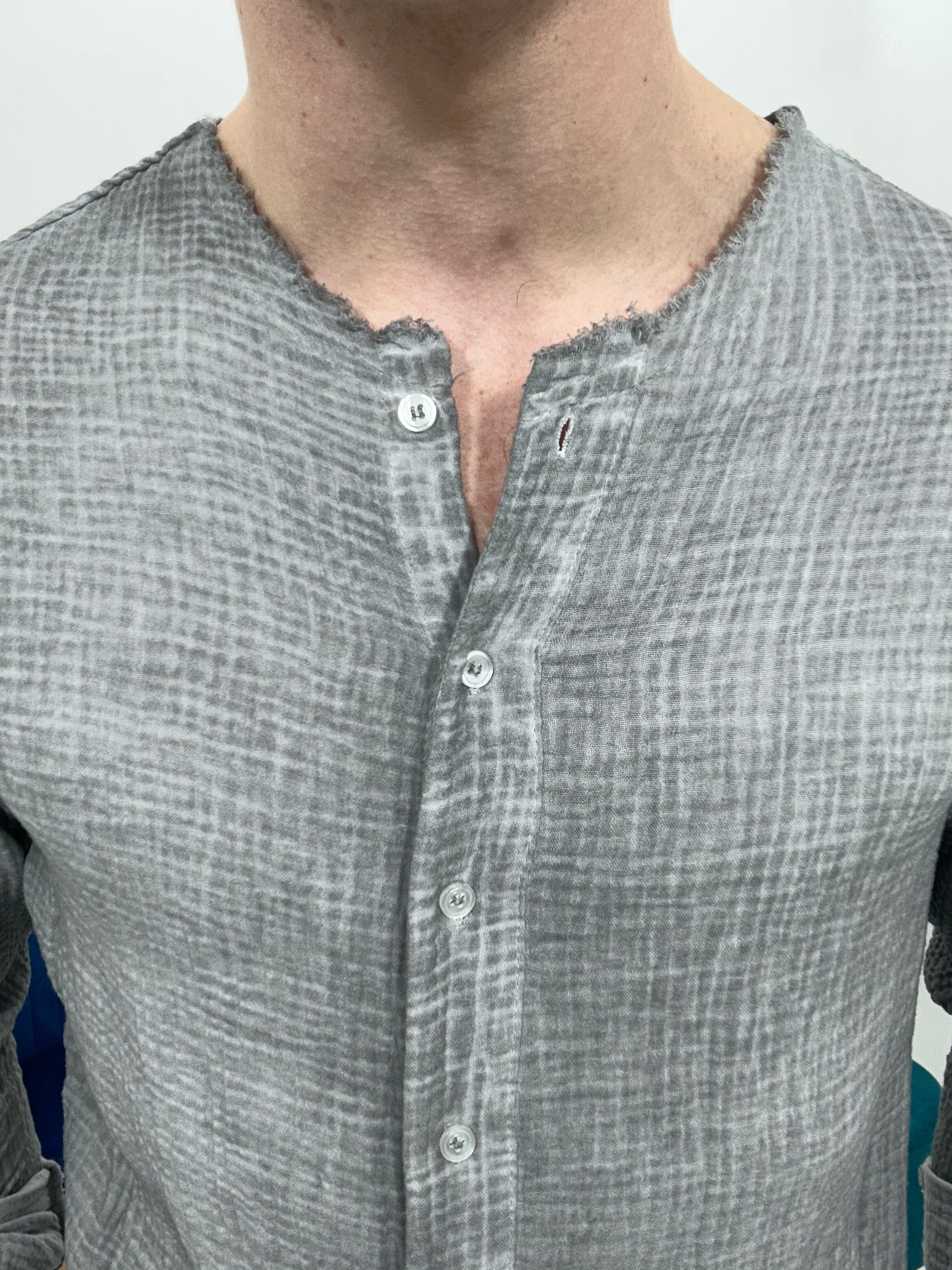 CAMICIA SFRANGIATA col.GRIGIO