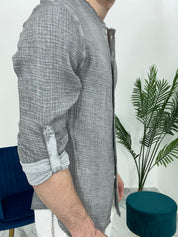 CAMICIA SFRANGIATA col.GRIGIO