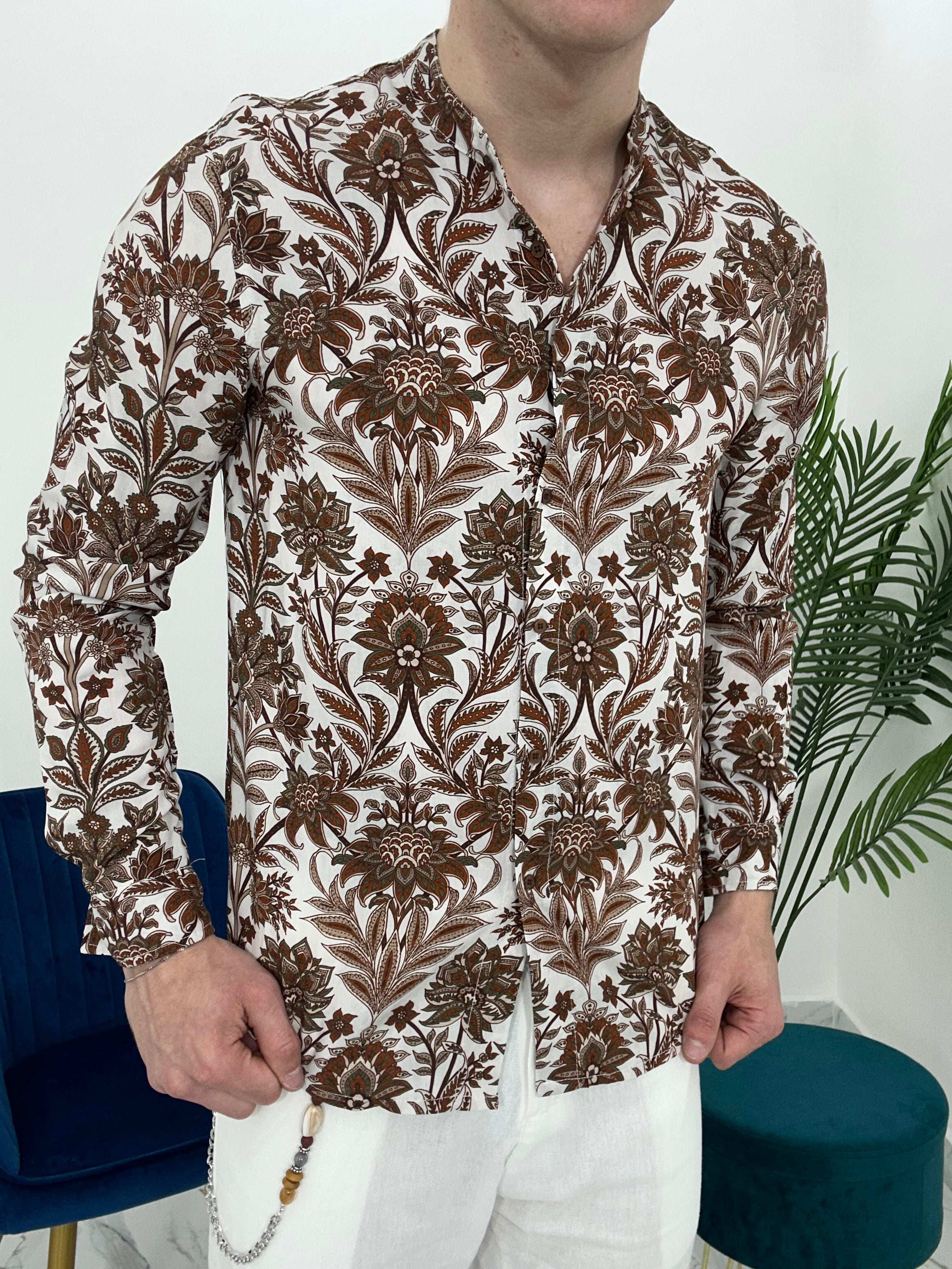 CAMICIA IN VISCOSA FANTASIA TATOO