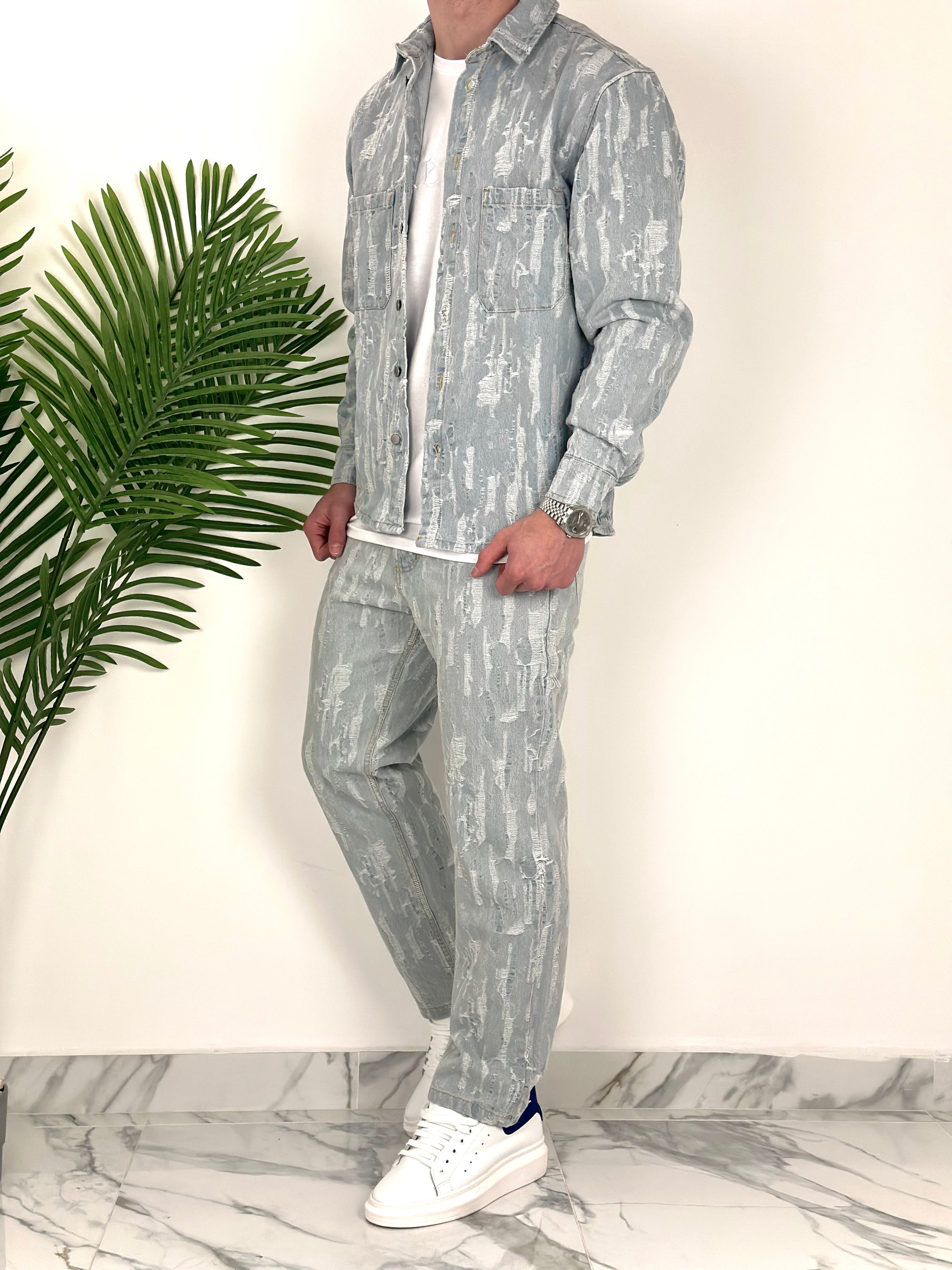 COORDINATO RIPPED - col.JEANS
