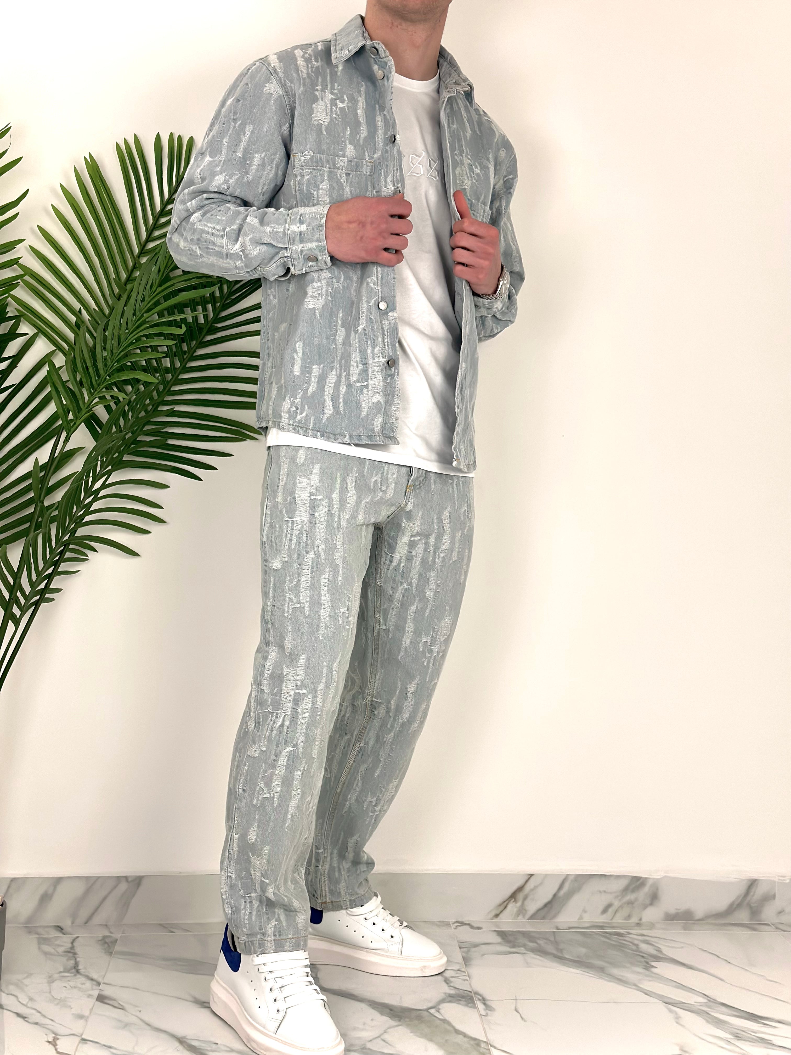 COORDINATO RIPPED - col.JEANS