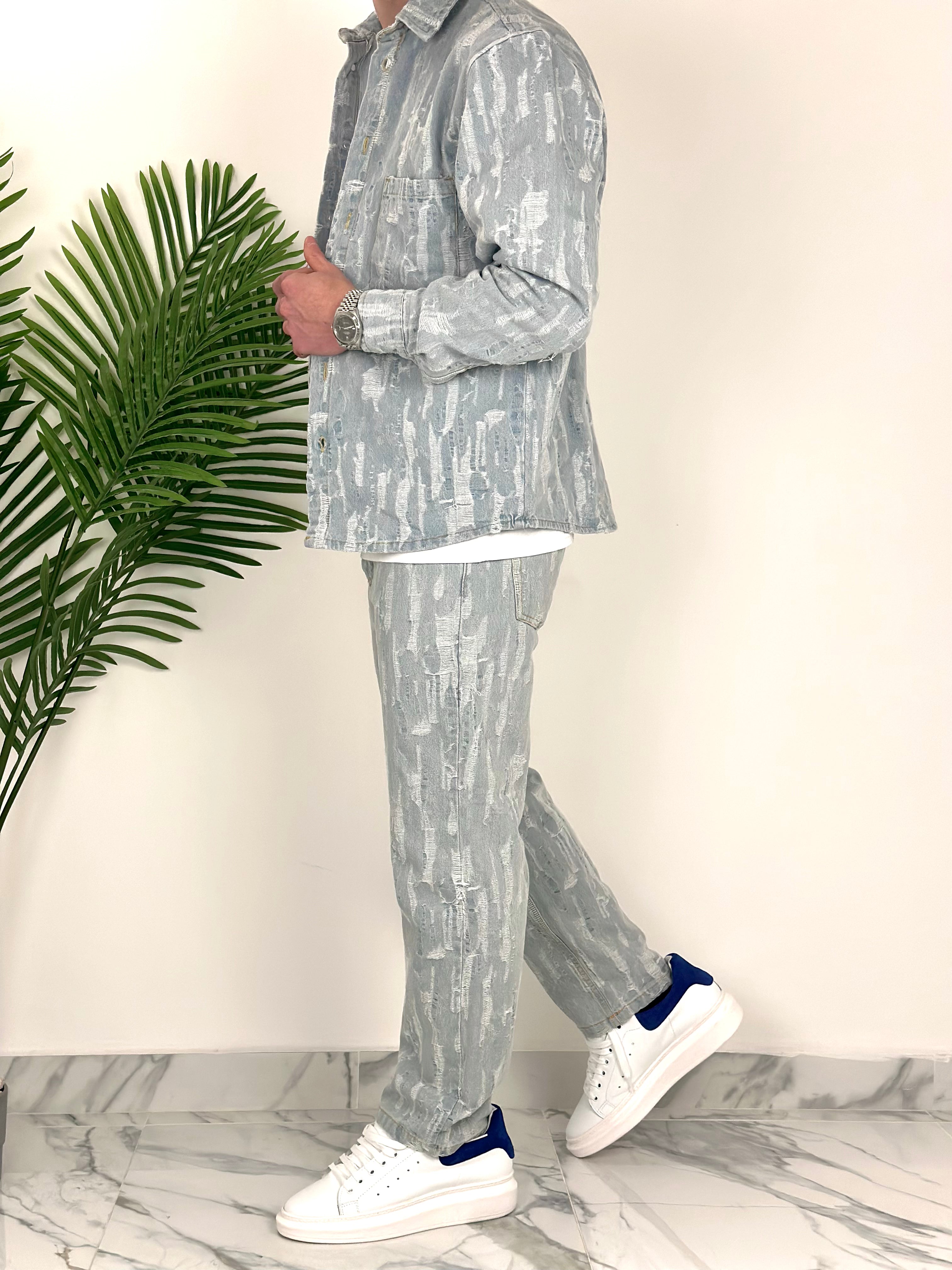 COORDINATO RIPPED - col.JEANS