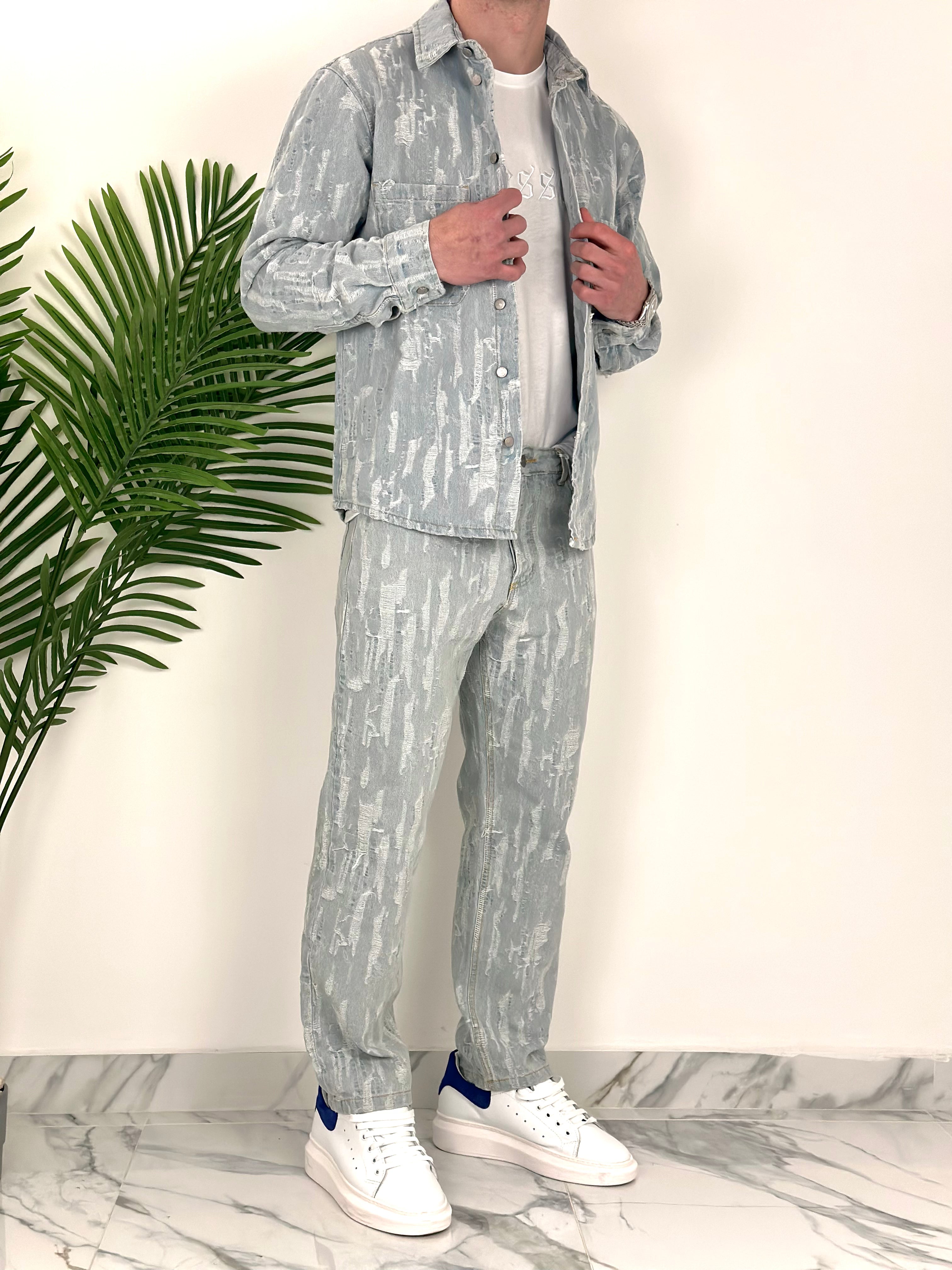 COORDINATO RIPPED - col.JEANS