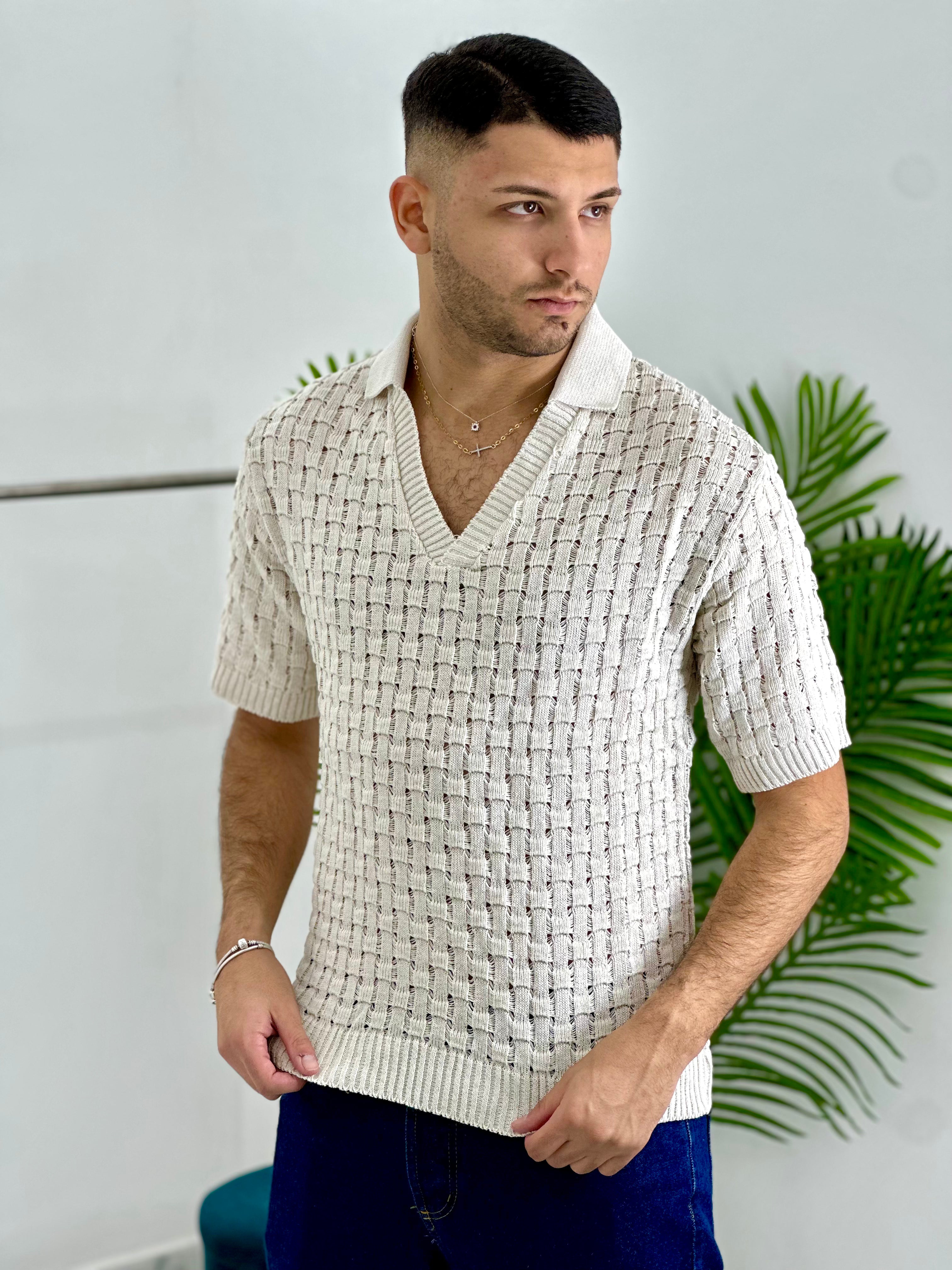 POLO SCOLLATA LAVORATA