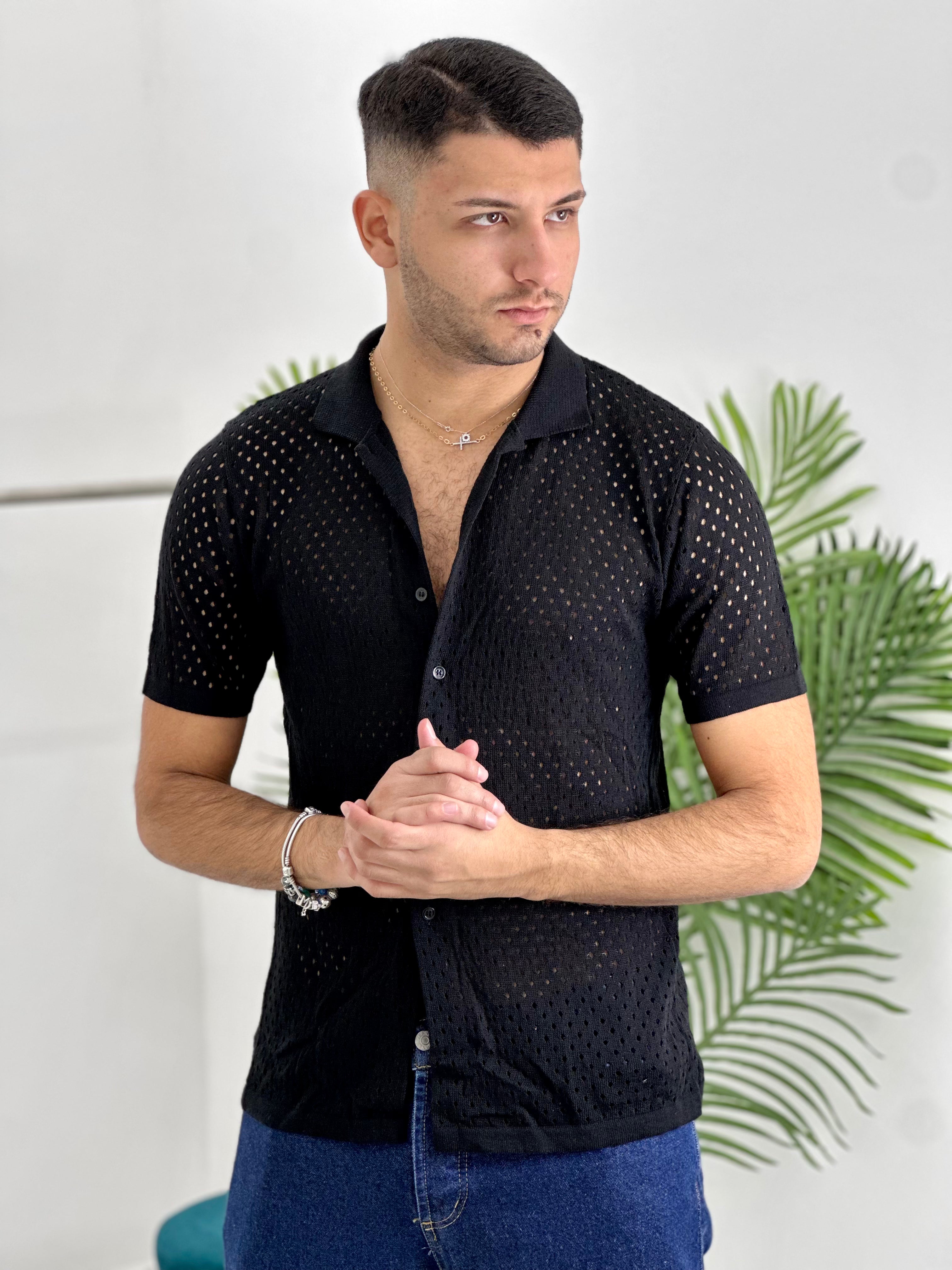 CARDIGAN TRAFORATO CF312 col.NERO