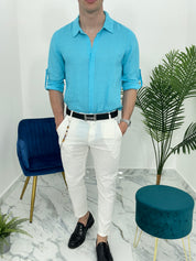 PANTALONE IN LINO col.BIANCO PU2124