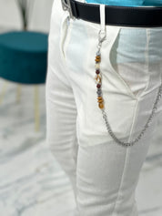 PANTALONE IN LINO col.BIANCO PU2124