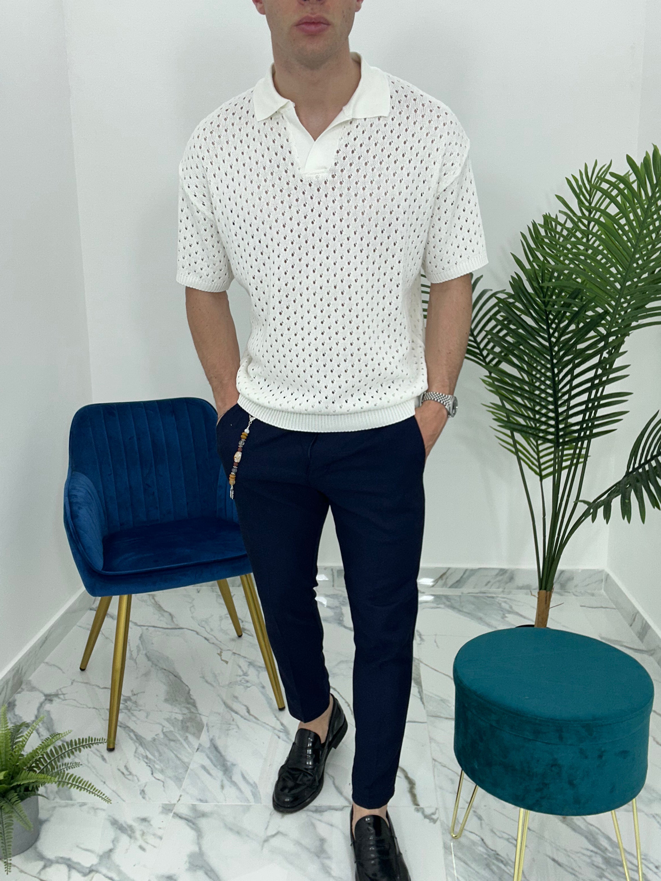 PANTALONE IN LINO col.BLU PU2124