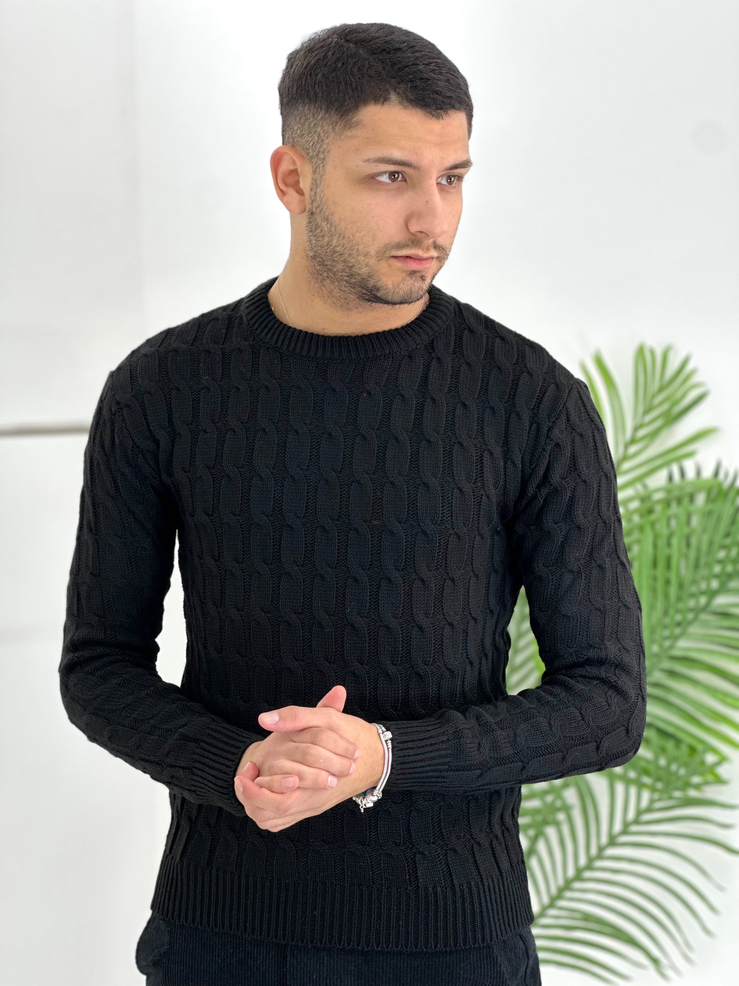 GIROCOLLO INTRECCIATO NERO ART23-642