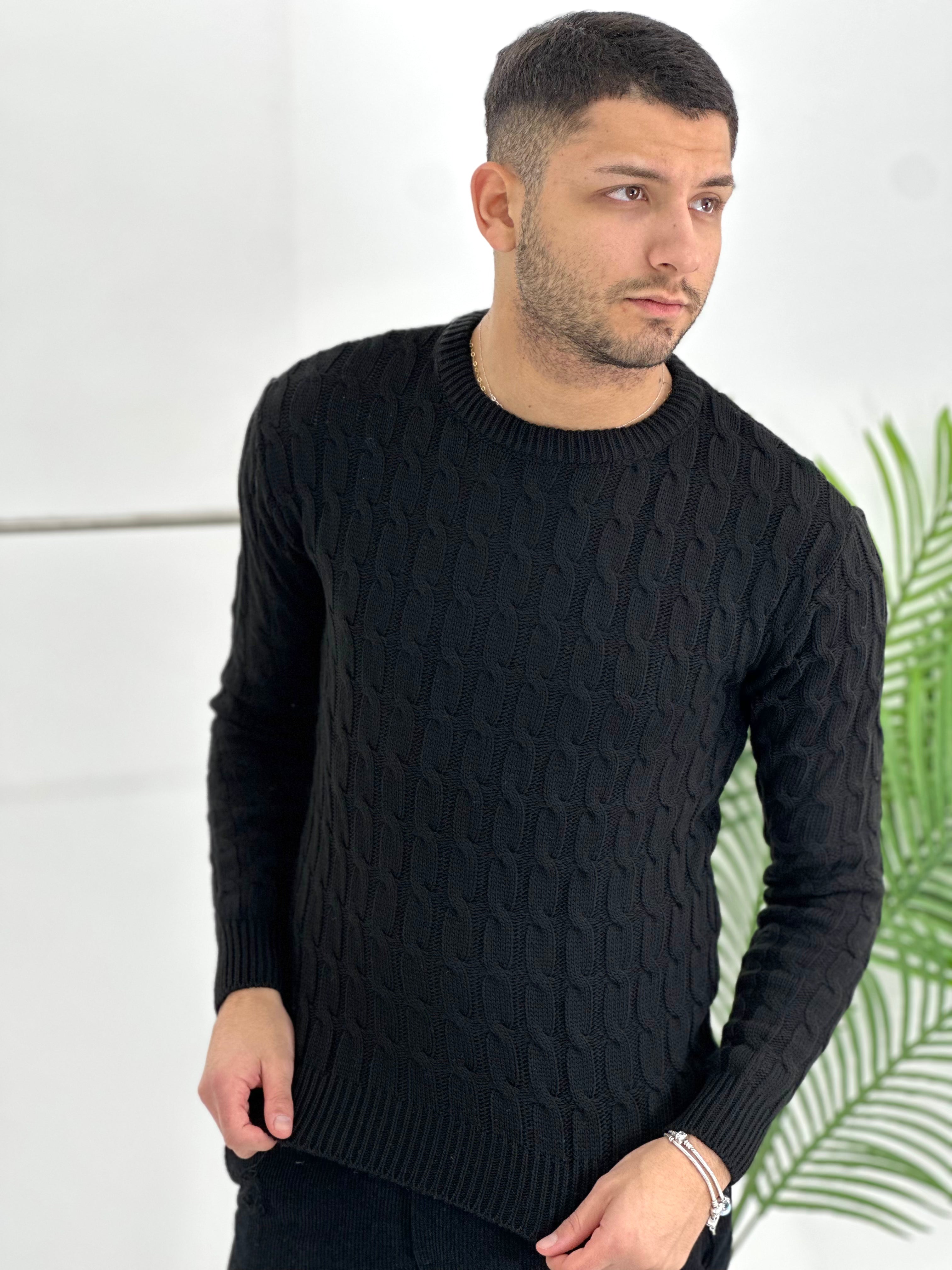 GIROCOLLO INTRECCIATO NERO ART23-642