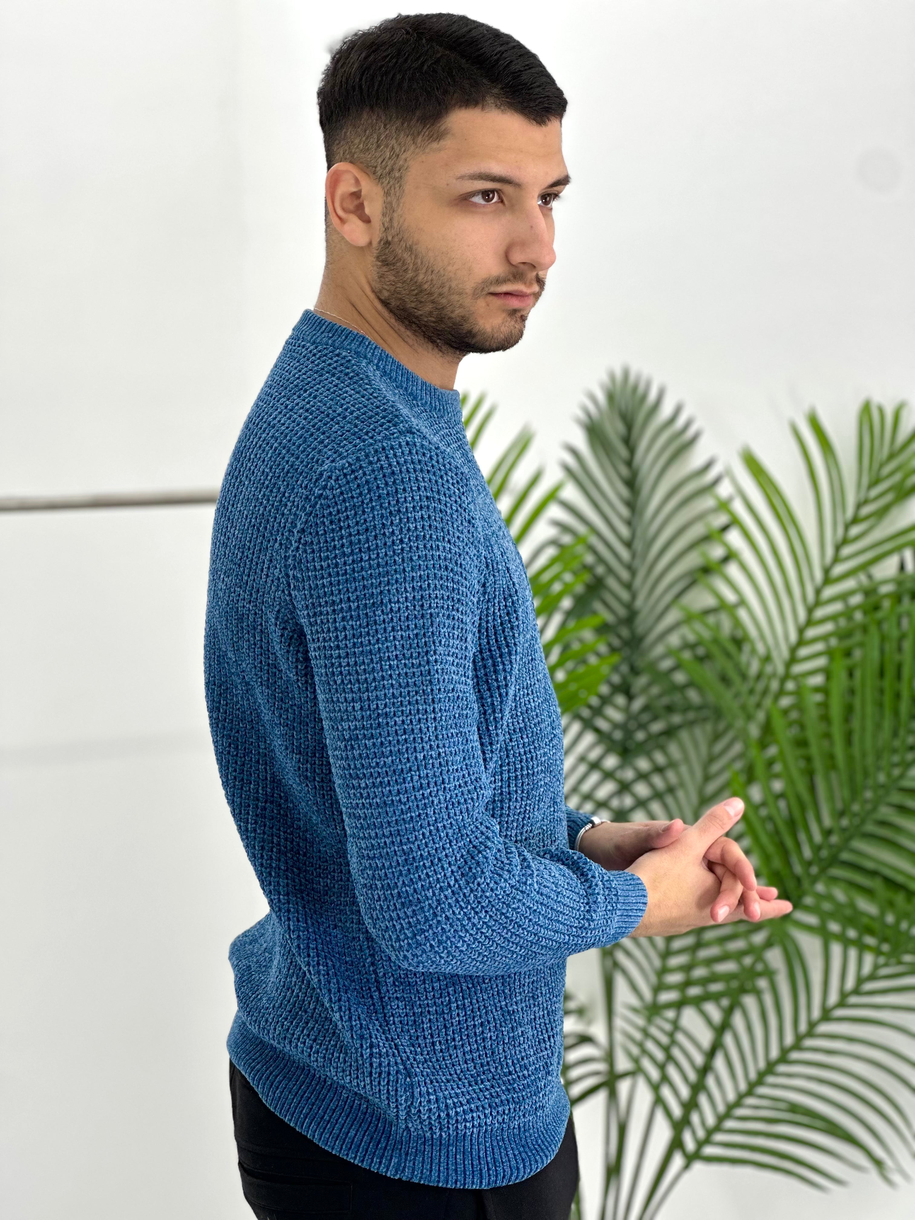 GIROCOLLO EFFETTO CINIGLIA BK8203 COL.BLU