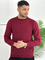 MAGLIONE EFFETTO CINIGLIA COL.BORDEAUX BK8203