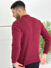 MAGLIONE EFFETTO CINIGLIA COL.BORDEAUX BK8203