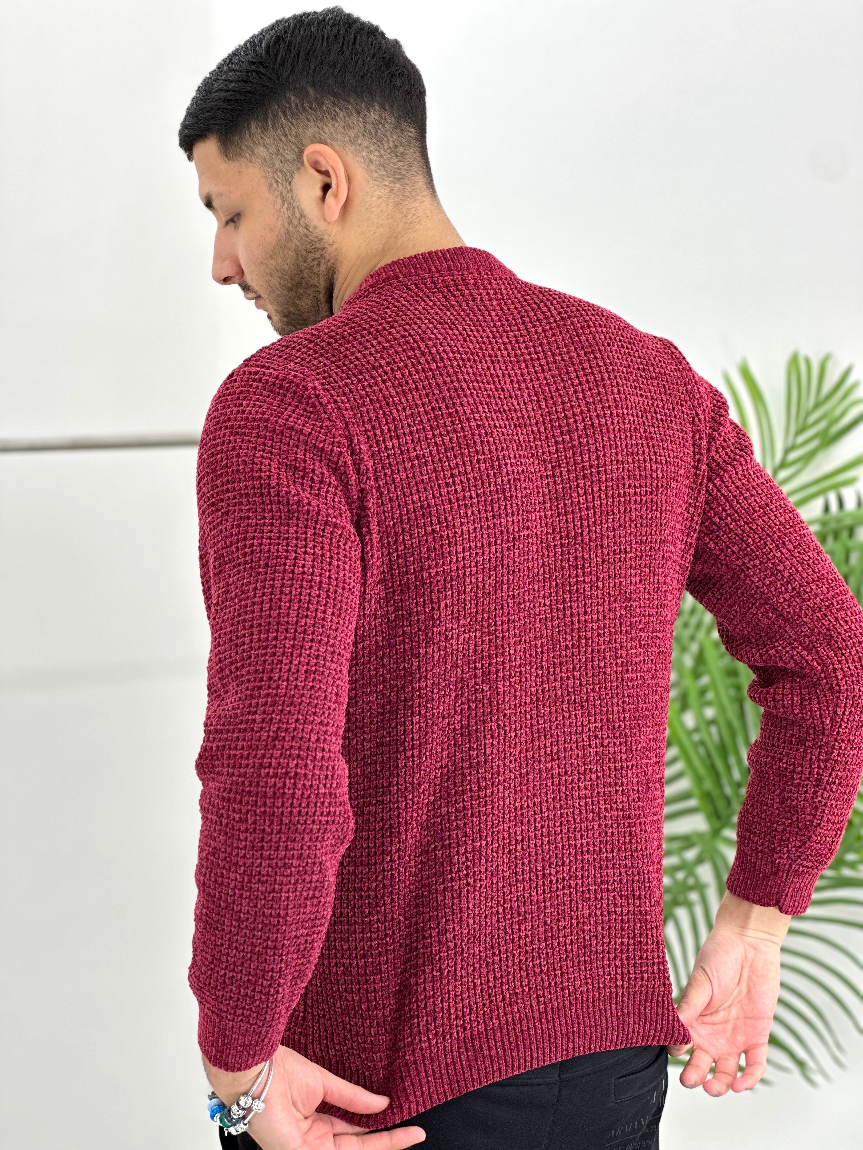 MAGLIONE EFFETTO CINIGLIA COL.BORDEAUX BK8203