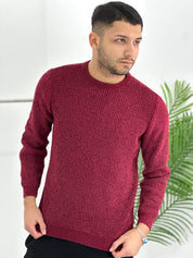 MAGLIONE EFFETTO CINIGLIA COL.BORDEAUX BK8203