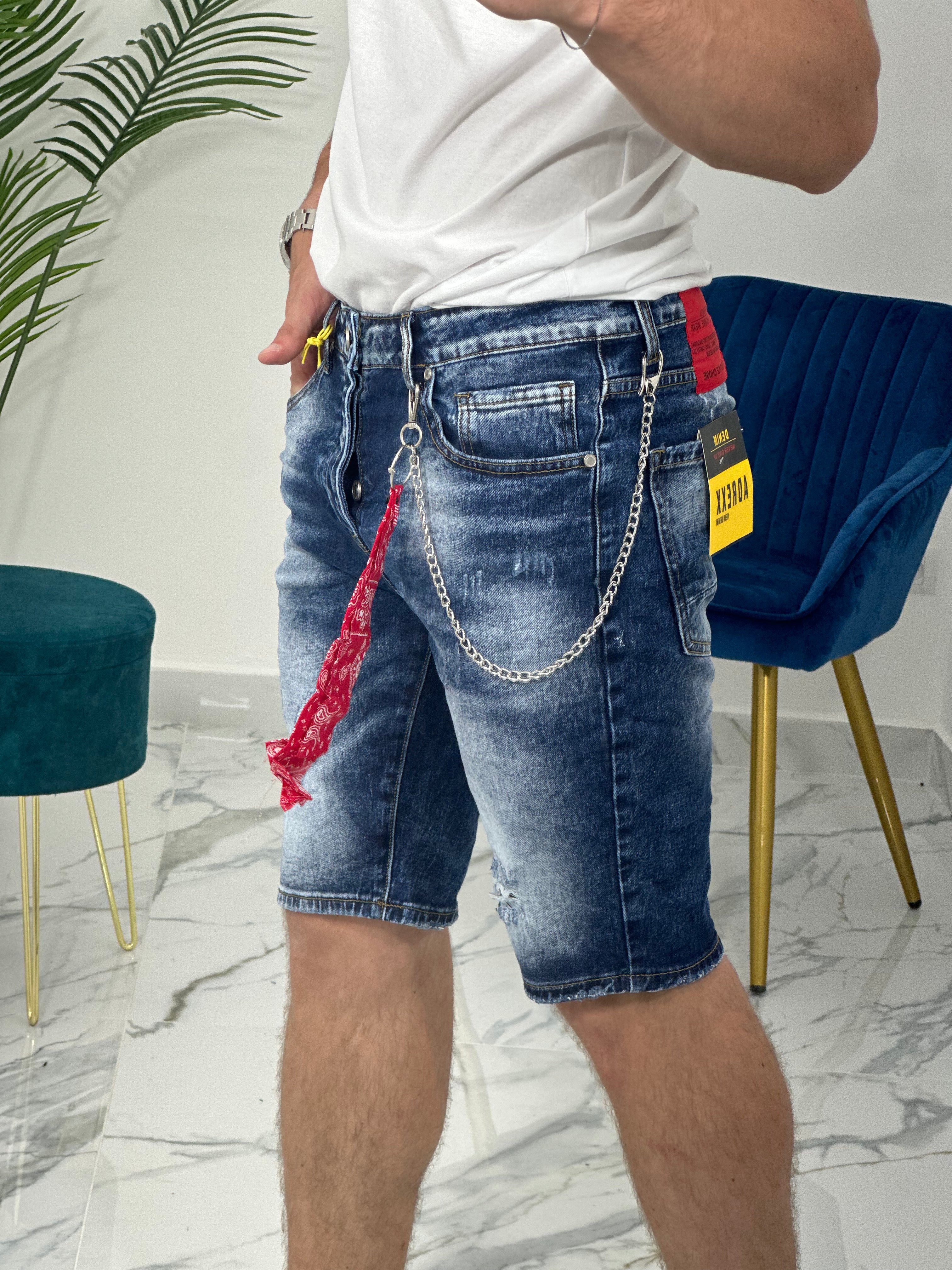 BERMUDA JEANS BANDANA JD7348