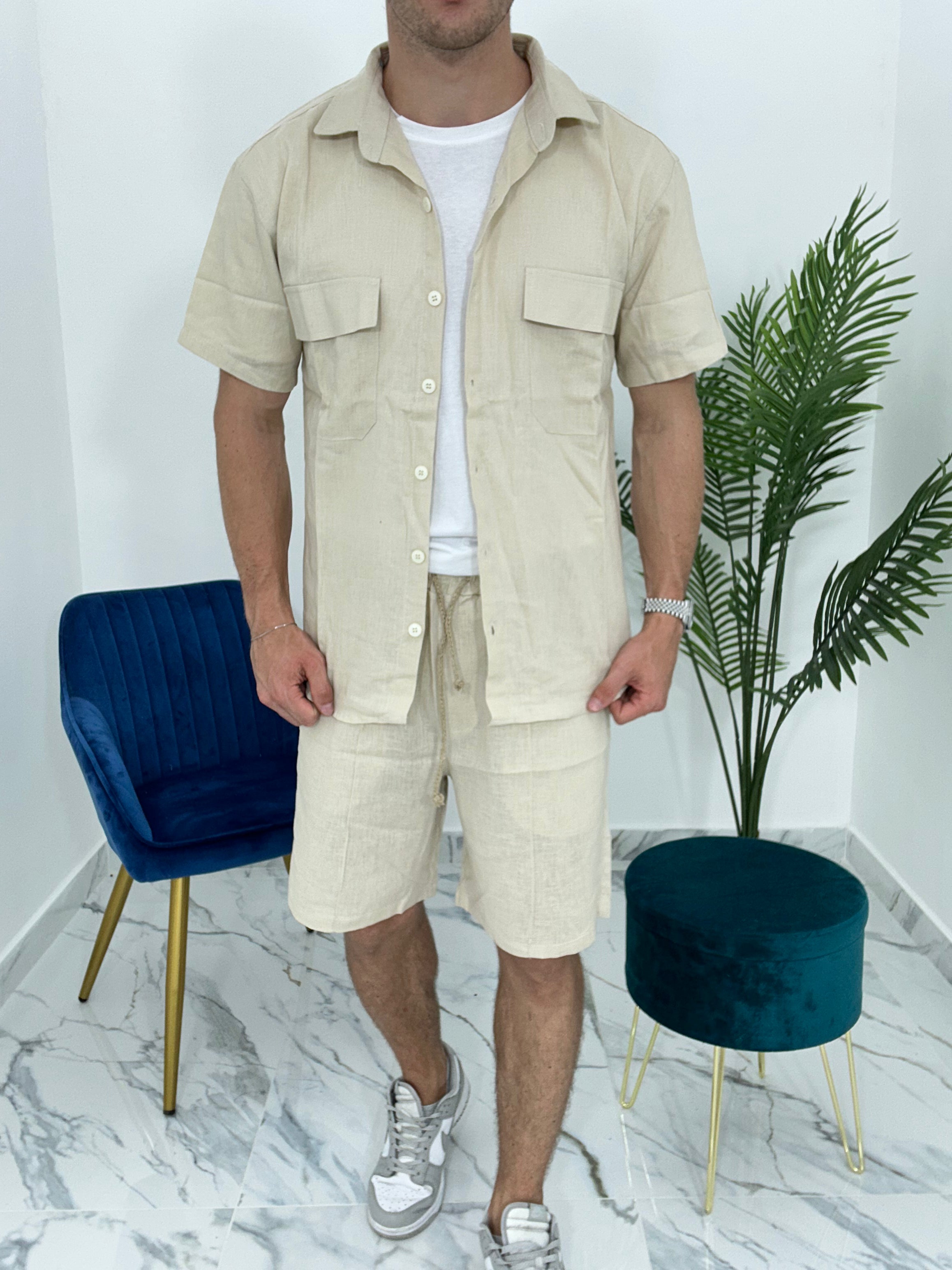 COMPLETO CAPRI IN LINO col. BEIGE