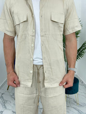 COMPLETO CAPRI IN LINO col. BEIGE