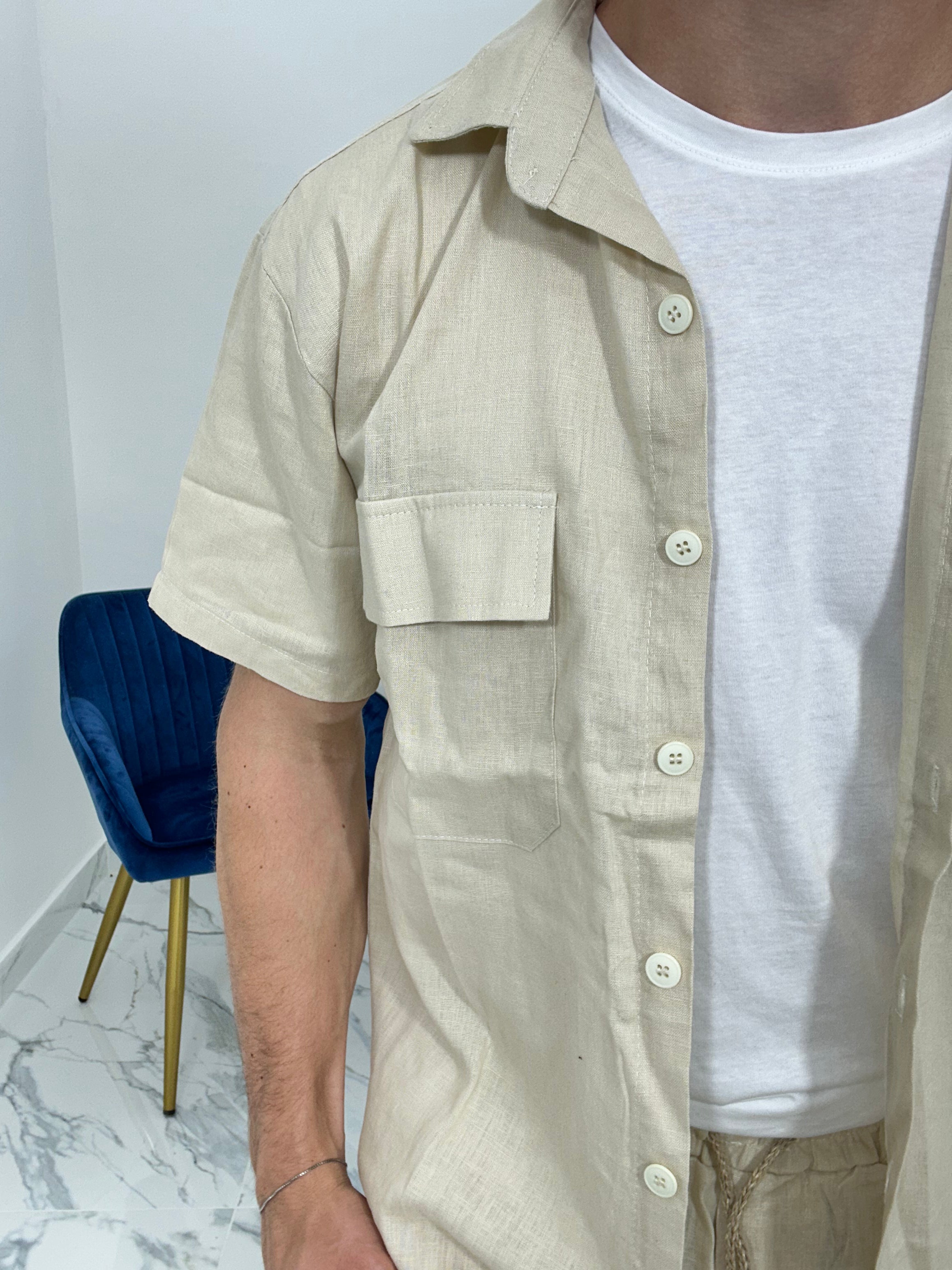 COMPLETO CAPRI IN LINO col. BEIGE