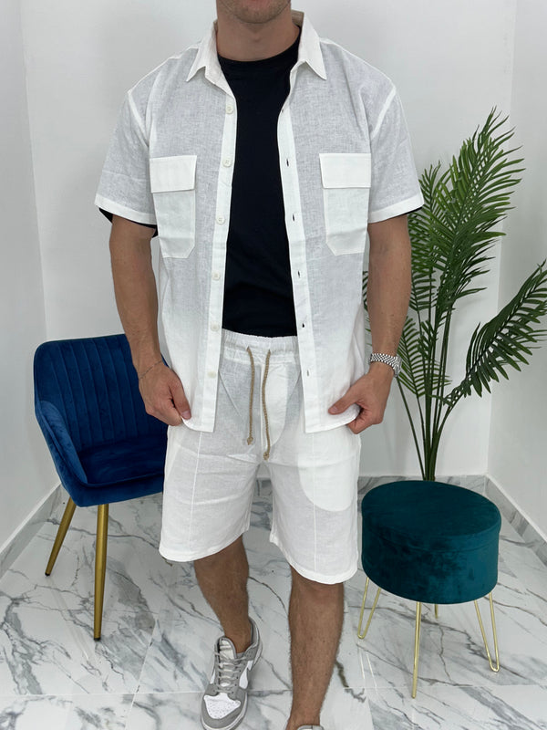 COMPLETO CAPRI IN LINO col. BIANCO