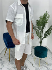 COMPLETO CAPRI IN LINO col. BIANCO