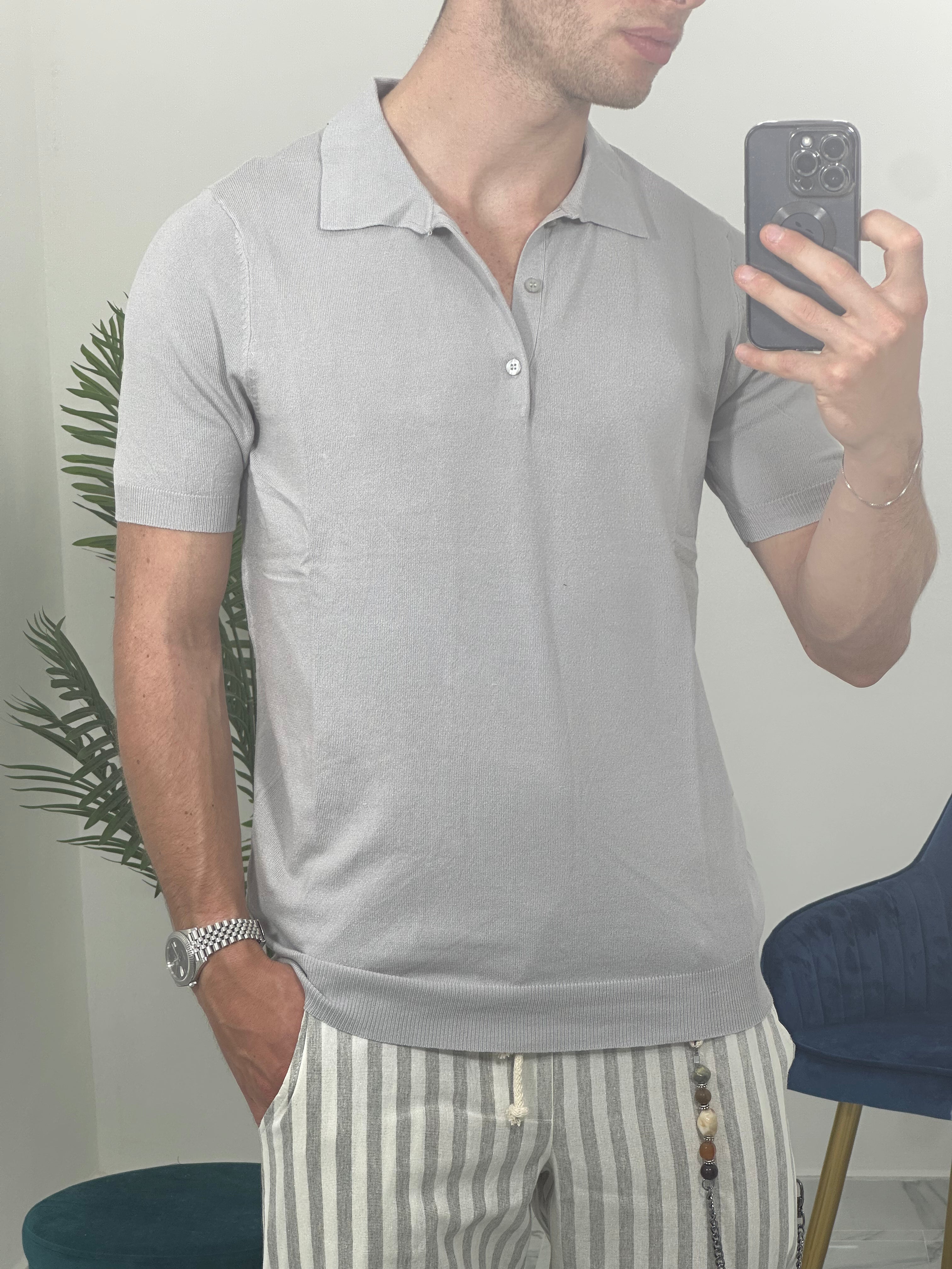 POLO IN FILO COL.GRIGIO