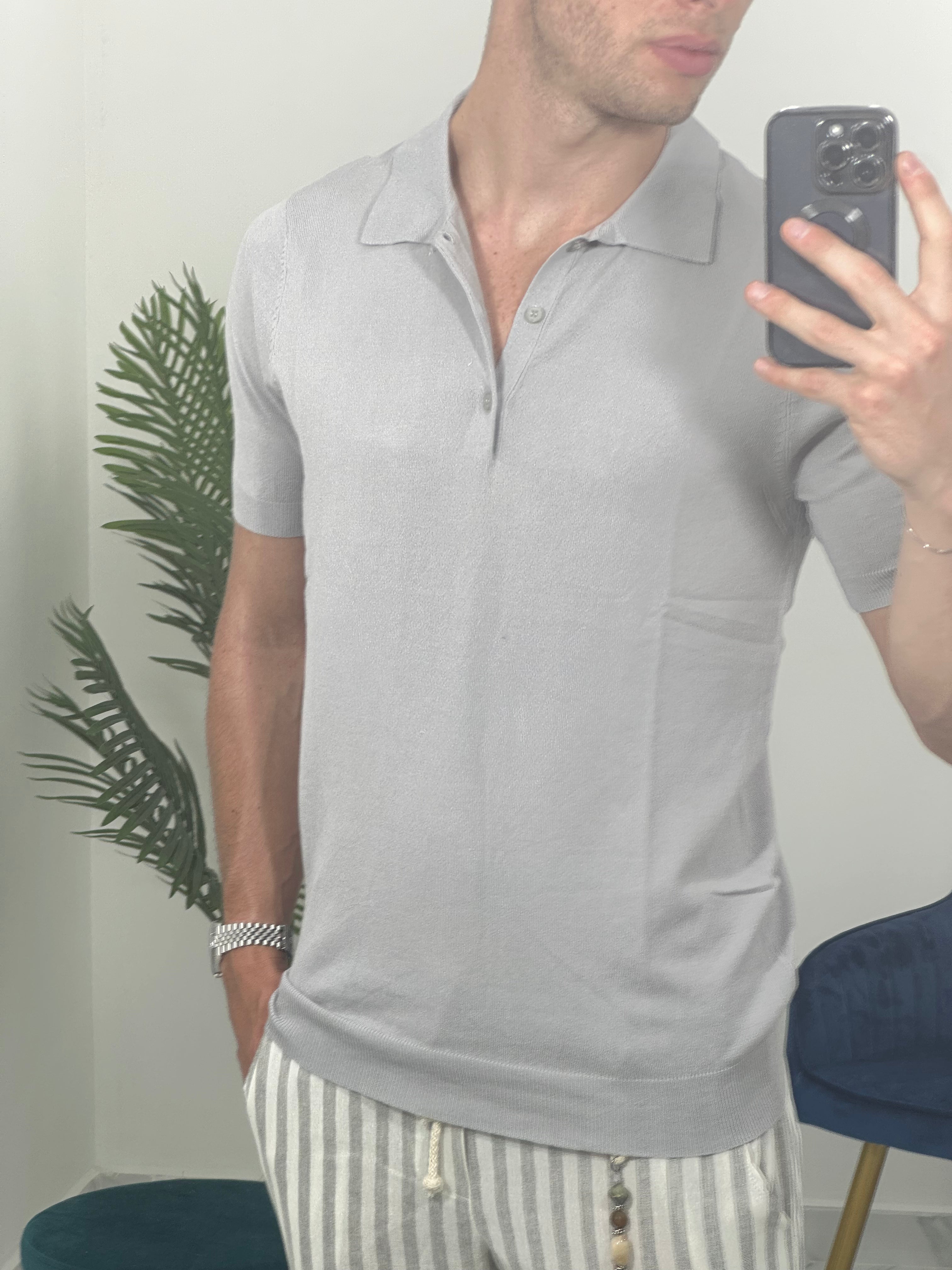 POLO IN FILO COL.GRIGIO