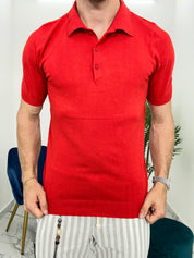 POLO IN FILO COL.ROSSO