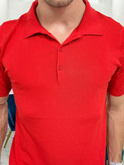 POLO IN FILO COL.ROSSO
